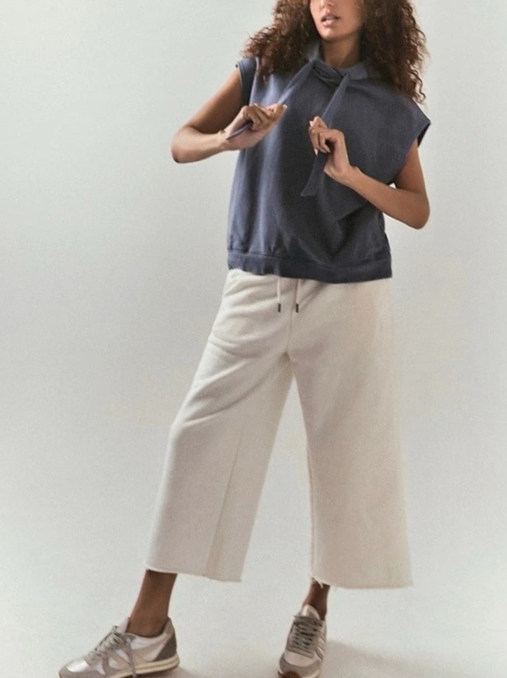 Free People For The Win Sleeveless Sweatshirt Blue M